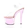 Pleaser - SKY308 Sandale à bride à la cheville, Pole dance chaussures - Chaussures de pole dance - Rose/Transparent Product image